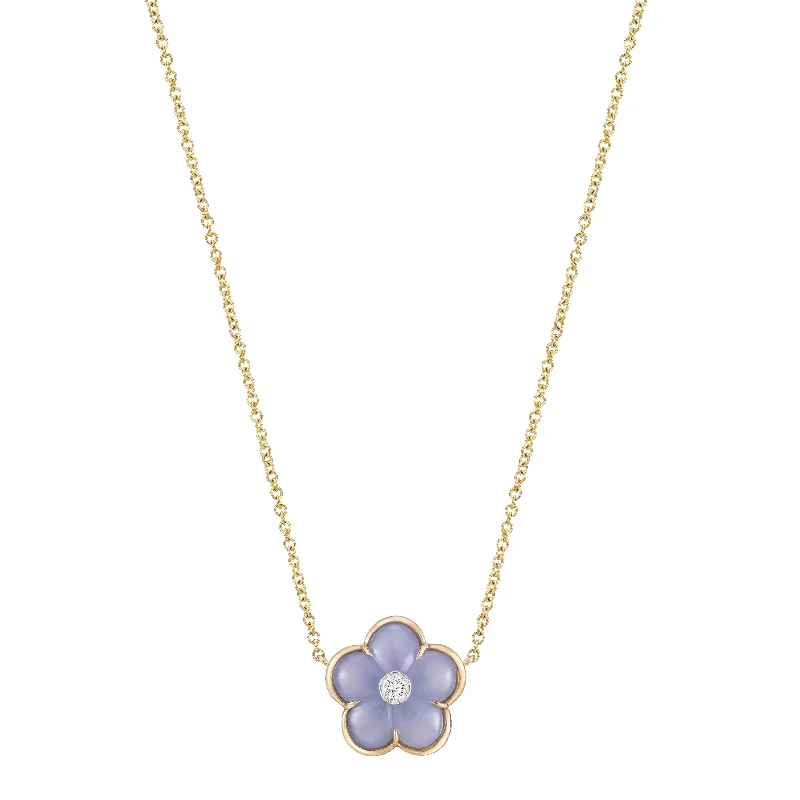 Lavender Chalcedony Fiore Pendant