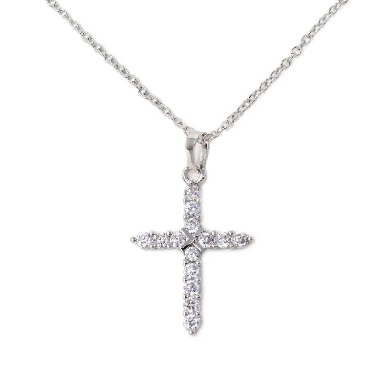 Necklace CZ Cross Pendant