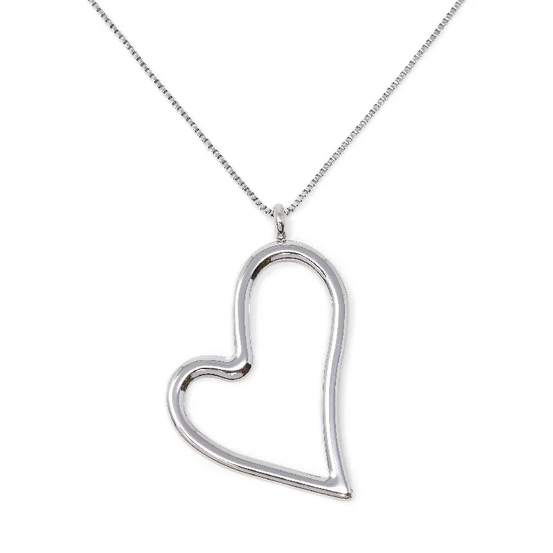 Stainless St Open Heart Long Neck