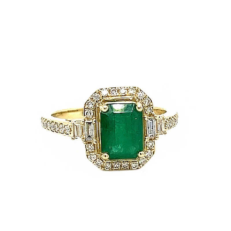 Emerald and Diamond Ring