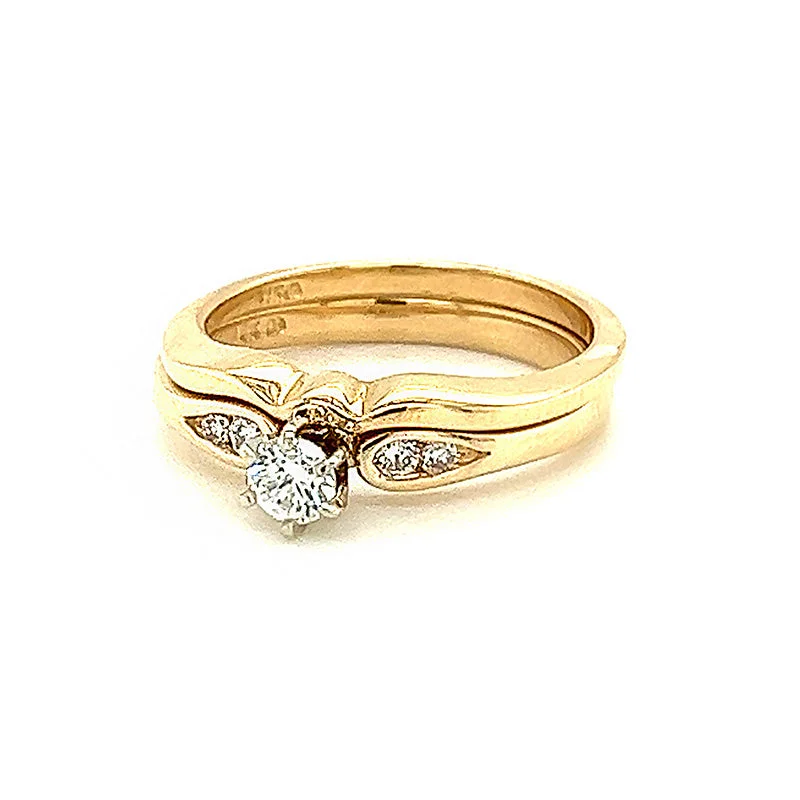 14 Yellow Gold Wedding Set