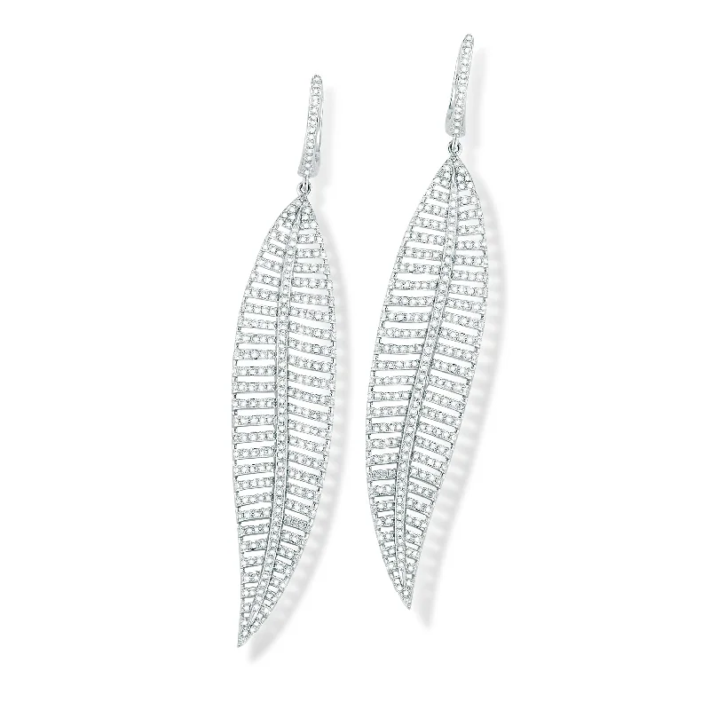 Diamond Leaf Earrings