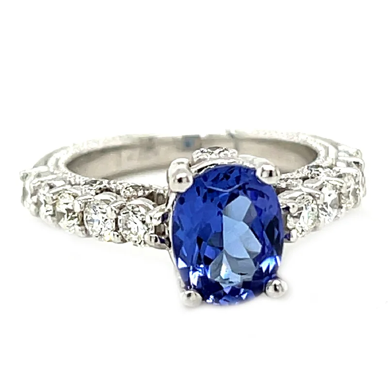 14k White Gold Tanzanite Ring