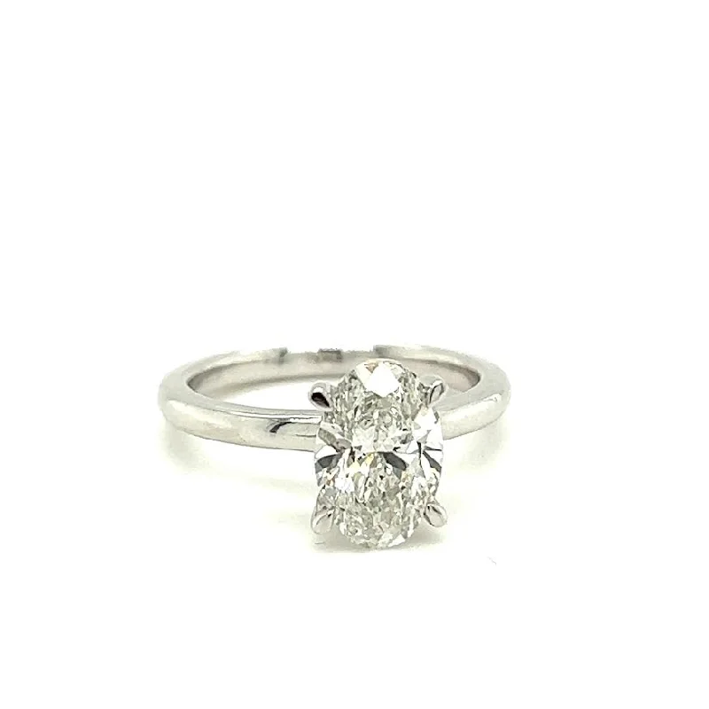 2.00 Carat Oval Lab Grown Diamond Solitaire Engagement Ring