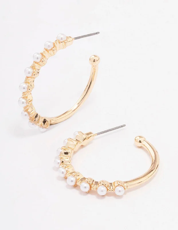 heart-shaped promise ring sterling silver Gold Encased Round Diamante Hoop Earrings