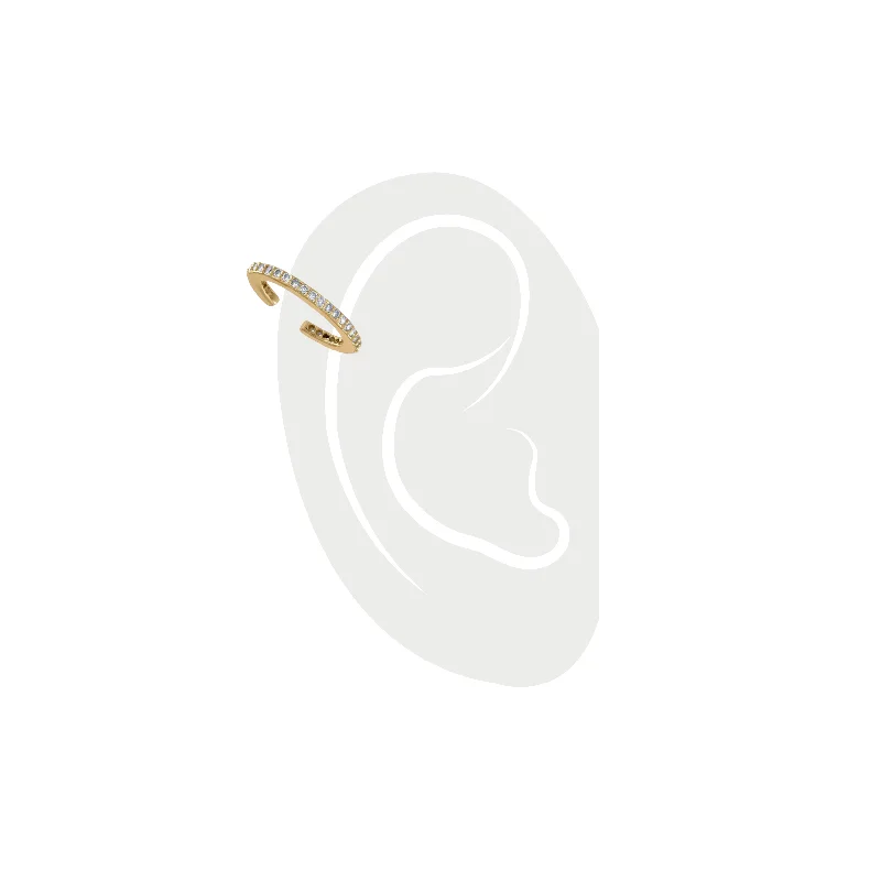 CLEAR EAR CUFF GOLD