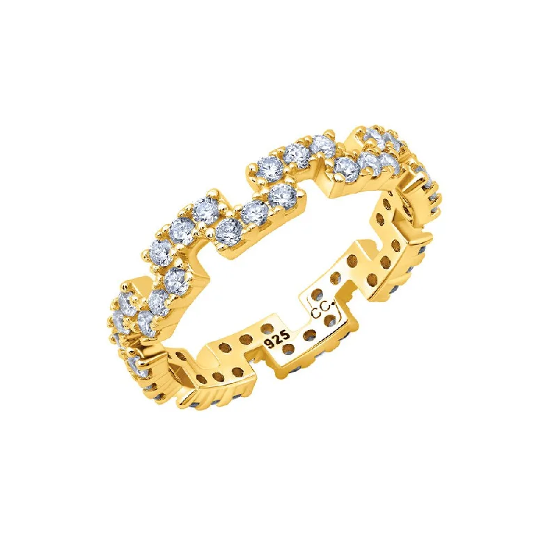 Clear Regal Round Cut Eternity Band Ring