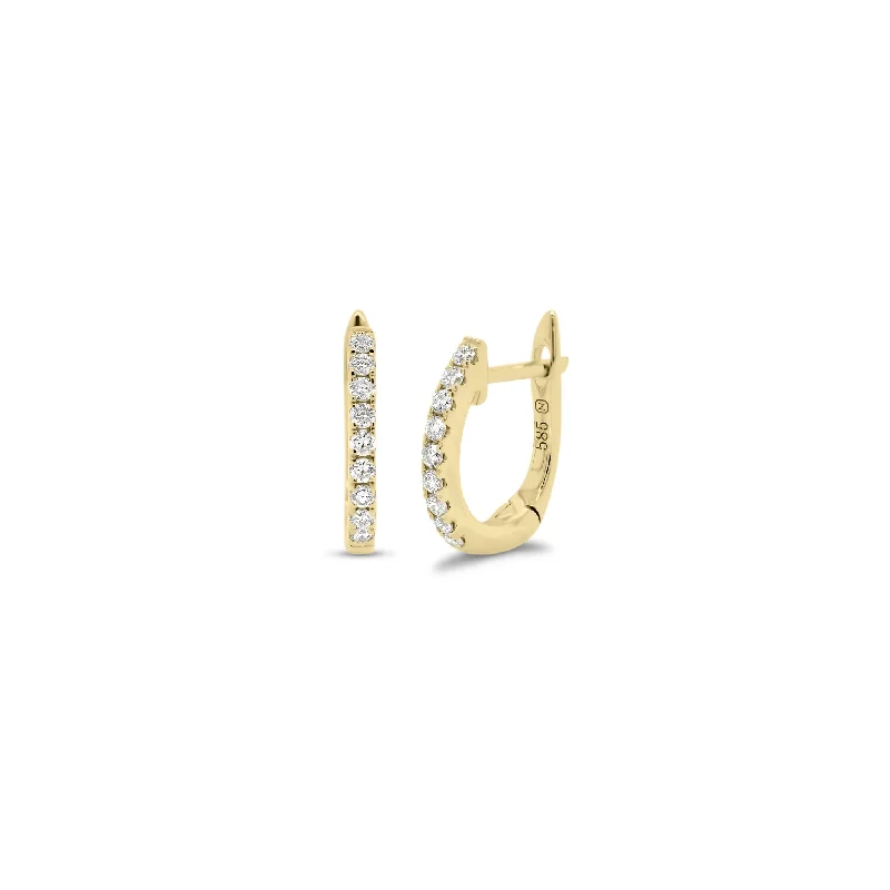 Diamond Petite Horseshoe Huggie Earrings