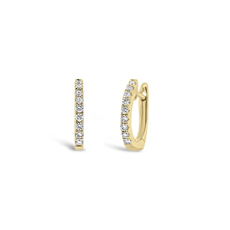 Diamond Small Huggie Earrings