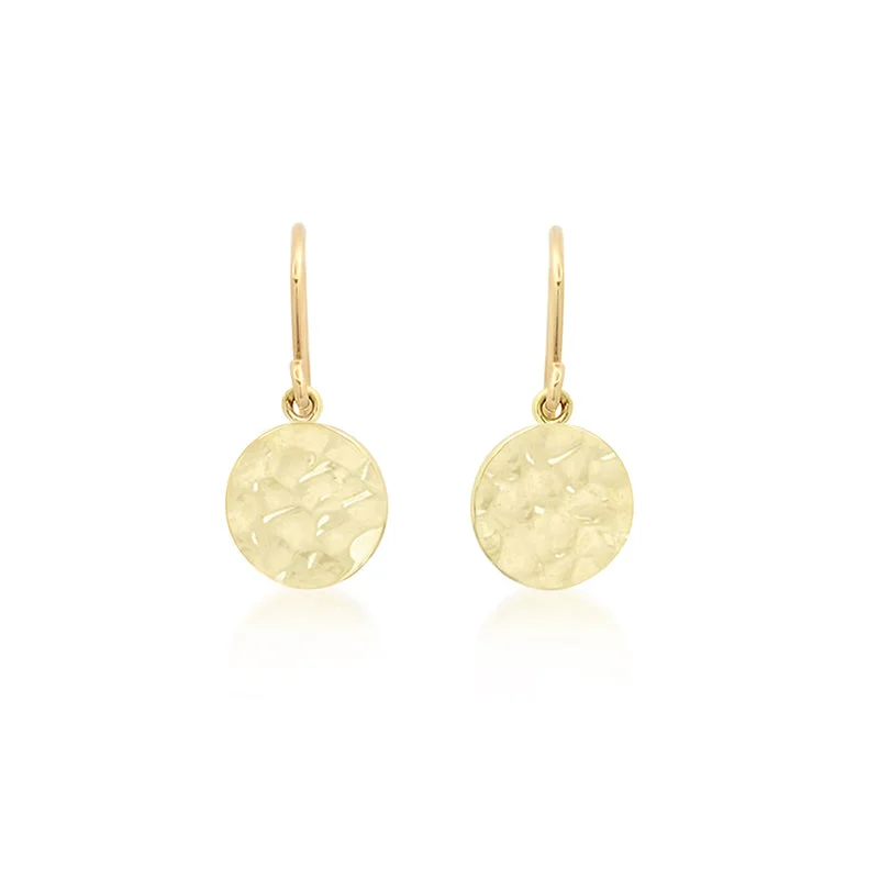 Mini Hammered Disc Earrings