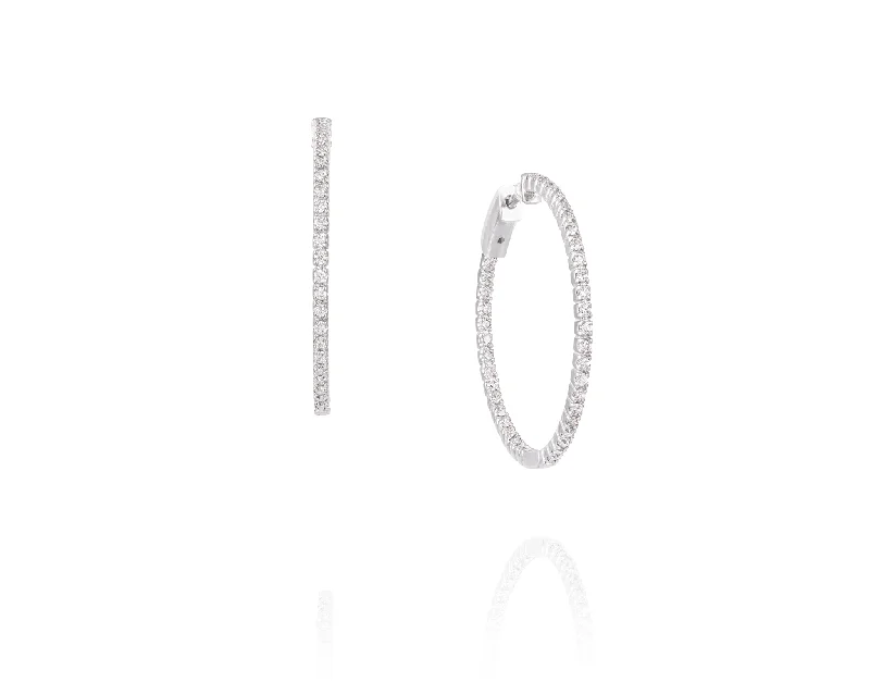 Inside Out Diamond Hoop Earrings