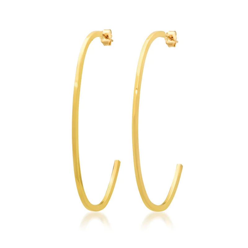 Large Elongated Edith Link Hoops