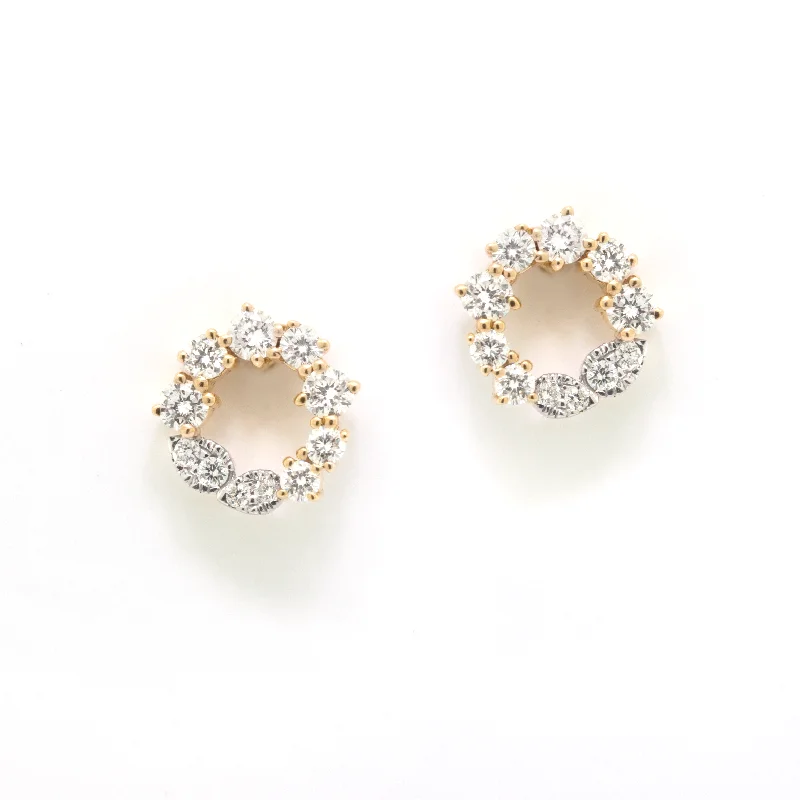 Diamond Circle Earrings - available on special order