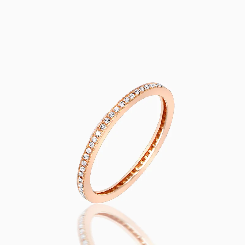 Rose Gold Diamond Band