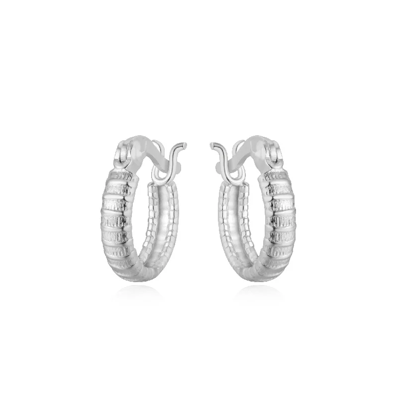 vintage pearl cluster earrings Silver Hoop Earrings