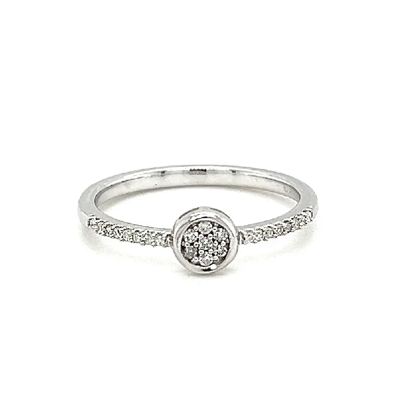 Sterling Silver and Diamond Fashion Ring