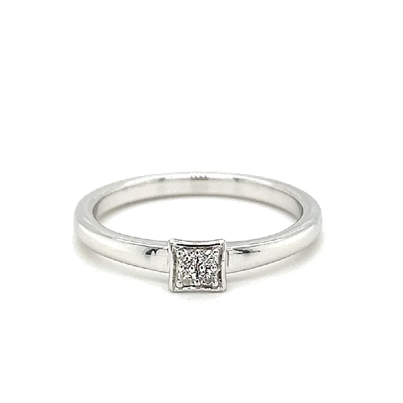 Sterling Silver and Diamond Fashion Ring