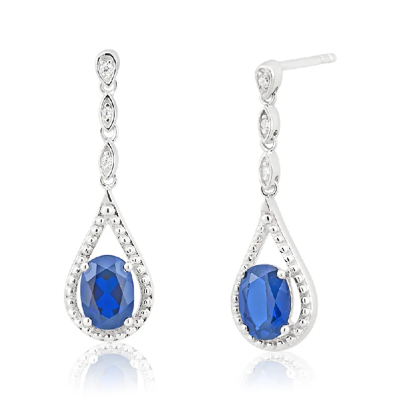 celestial moon and stars ring Sterling Silver Rhodium Plated Created Sapphire and Zirconia Drop Earrings celestial moon and stars ring Sterling Silver Rhodium Plated Created Sapphire and Zirconia Drop Earrings