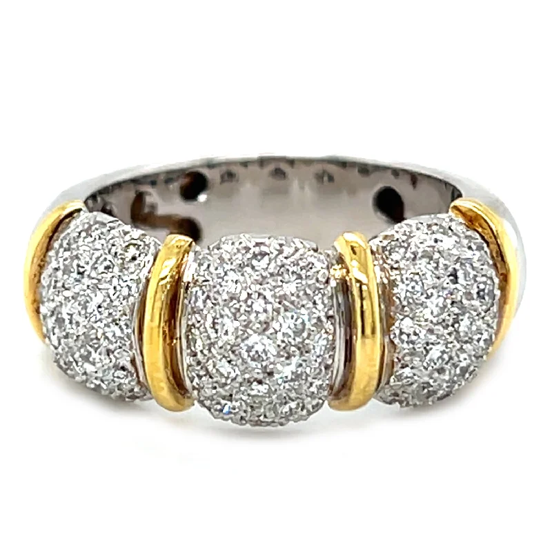 Two Tone 18 Karat Diamond Ring