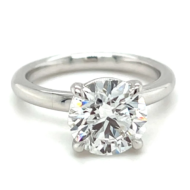 White 14 Karat Engagement Ring