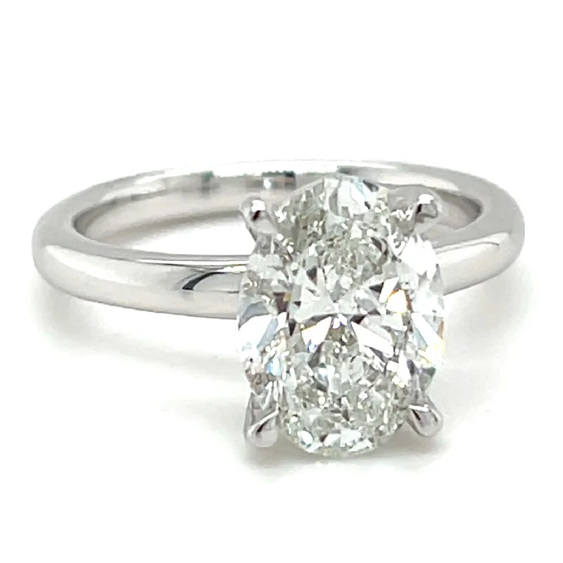 White 14 Karat Engagement Ring