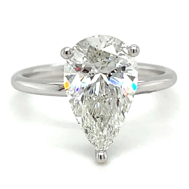 White 14 Karat Engagement Ring