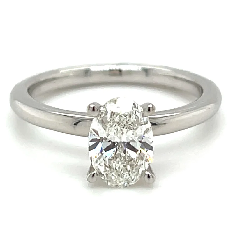 White 14 Karat Engagement Ring