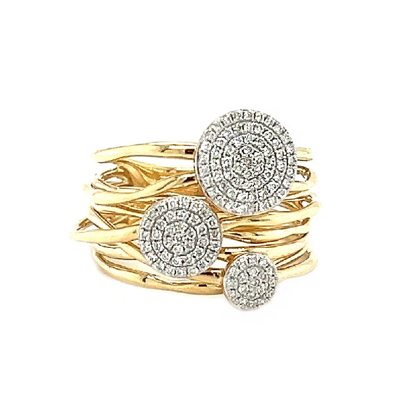 Yellow Gold and Diamond Fashion Ring