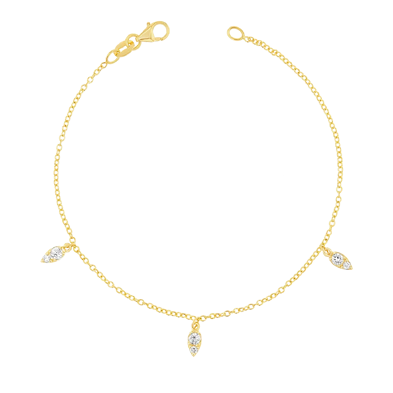 Diamond Pear Drop Bracelet