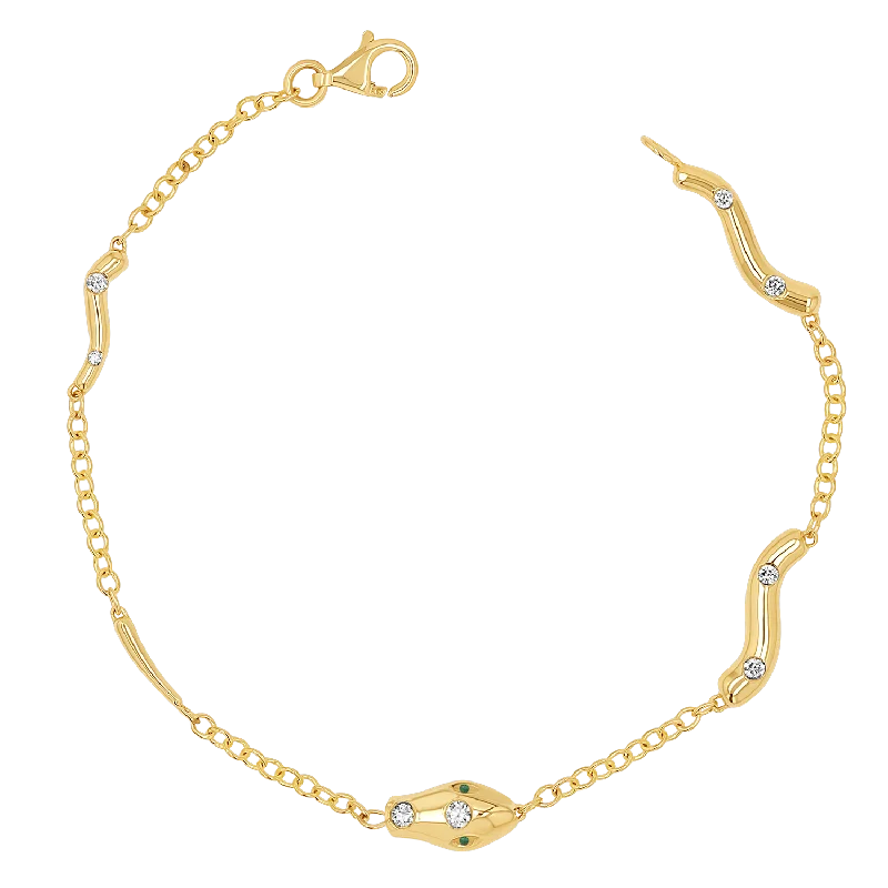 Diamond Serpentine Strand Bracelet