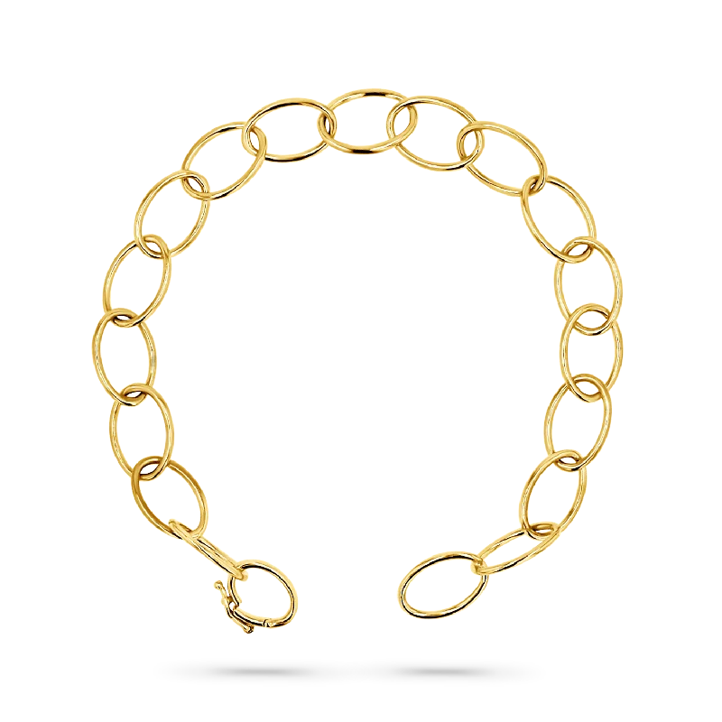 Oval Link Charm Bracelet