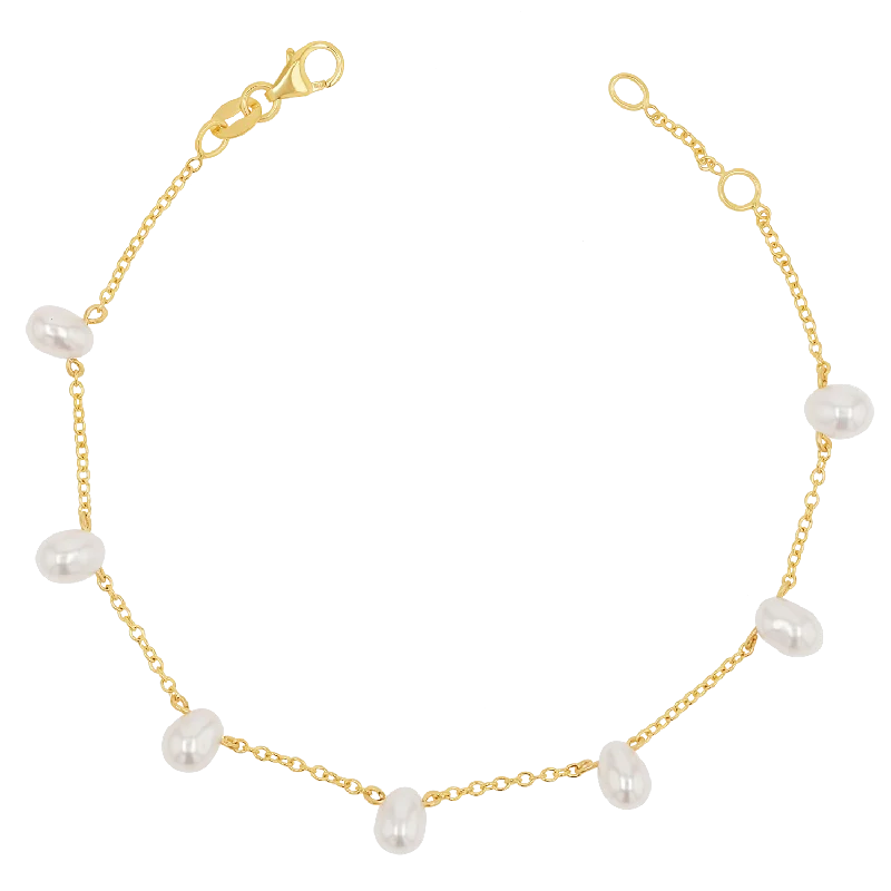 Pearl Drop Station Bracelet