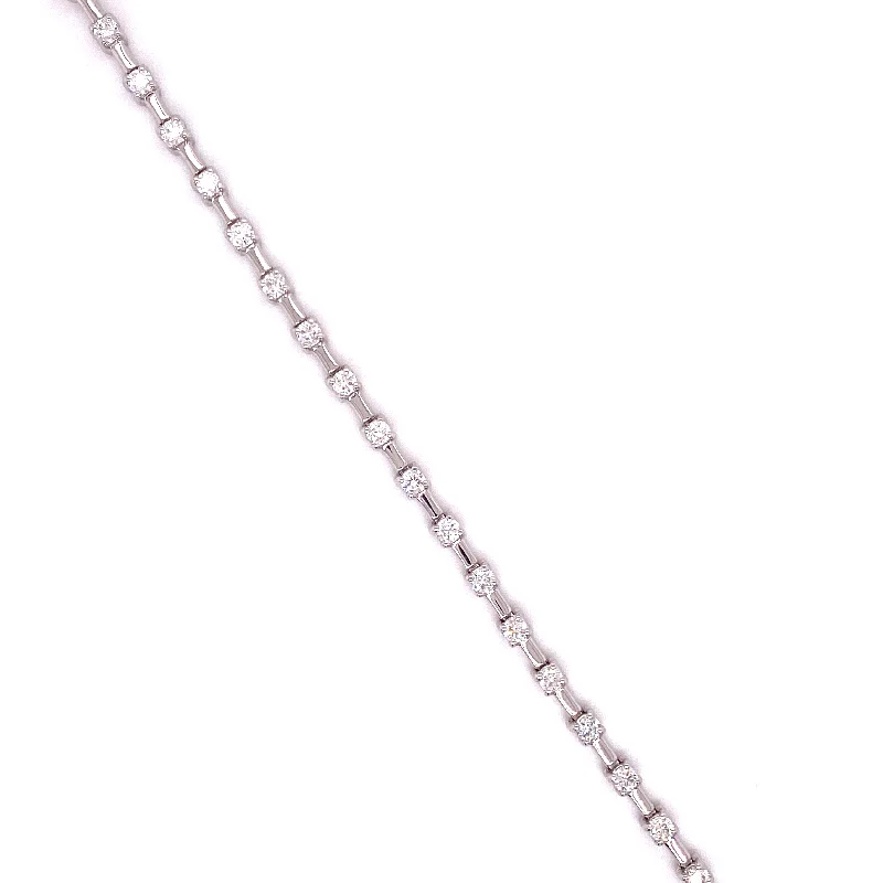 14K White Gold Diamond Tennis Bracelet