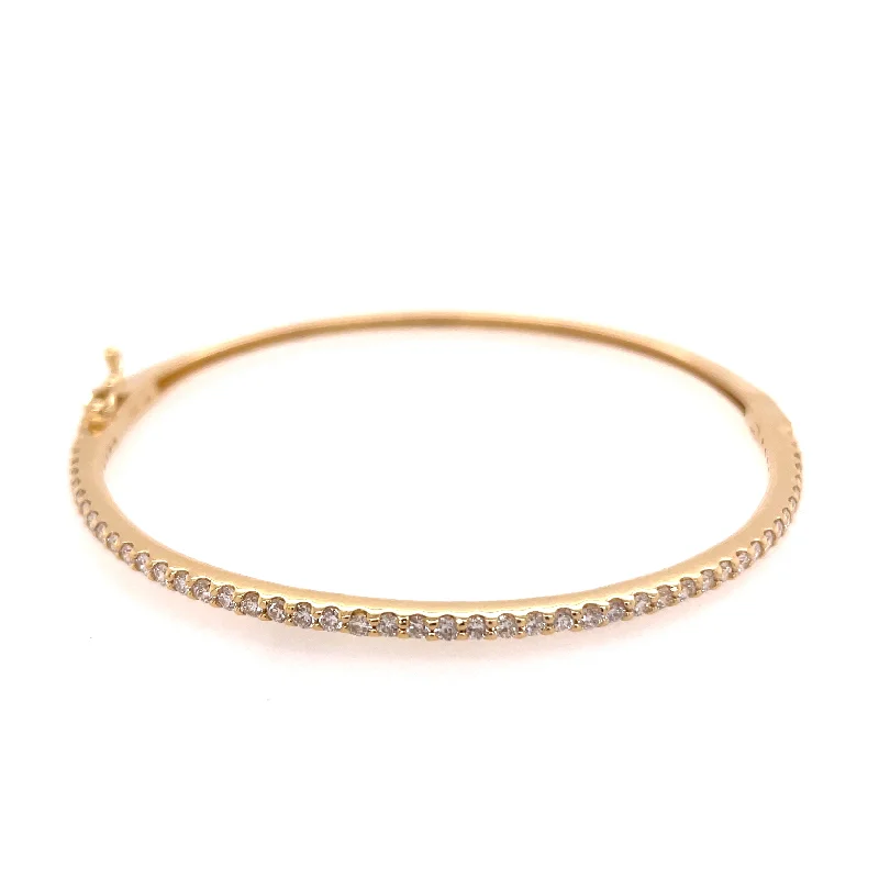 14K Yellow Gold Diamond Bangle Bracelet