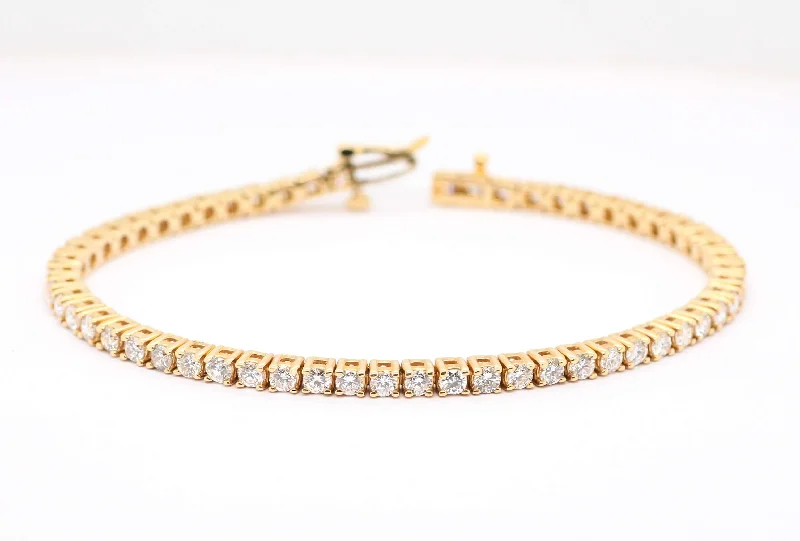 14KY 4.00 CTTW DIAMOND LINE BRACELET