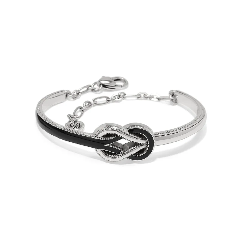 Brighton Interlok Harmony Bar Bracelet - Silver & Black