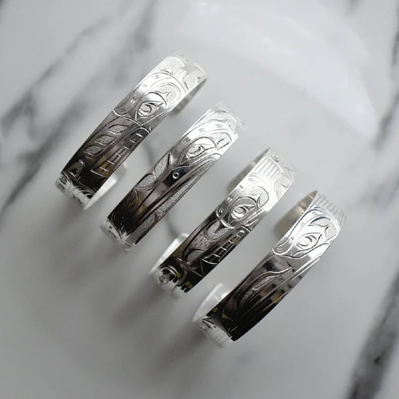 Medium Silver Totem Cuff - Joe Descoteaux