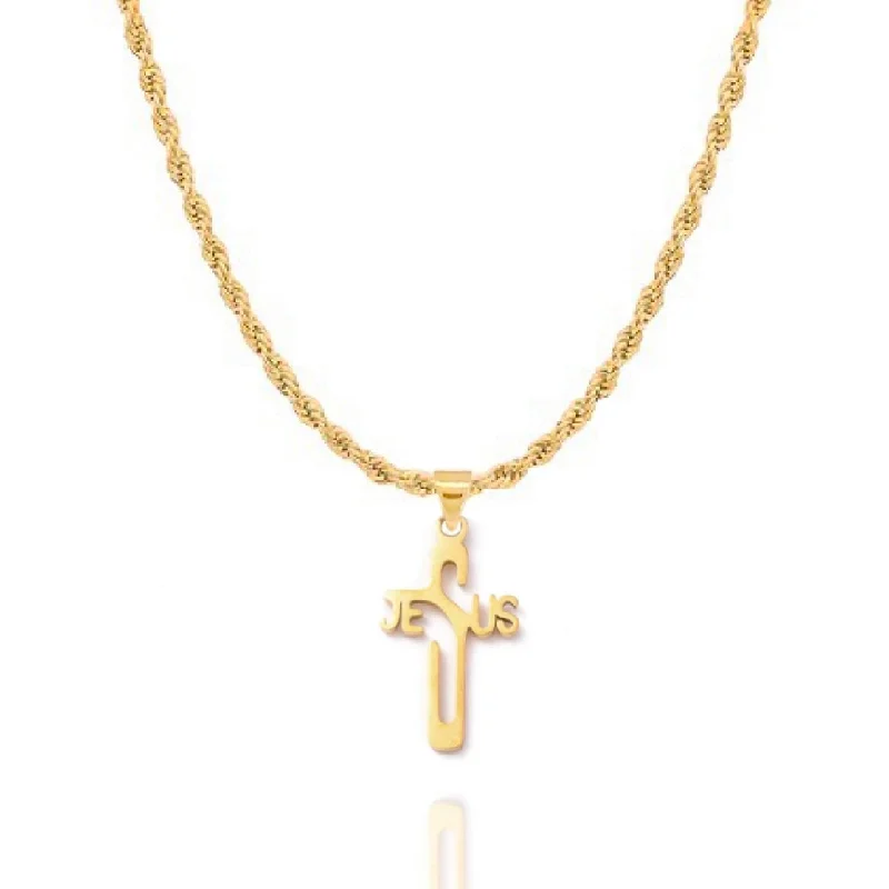 Almighty Jesus Necklace in Gold and Silver