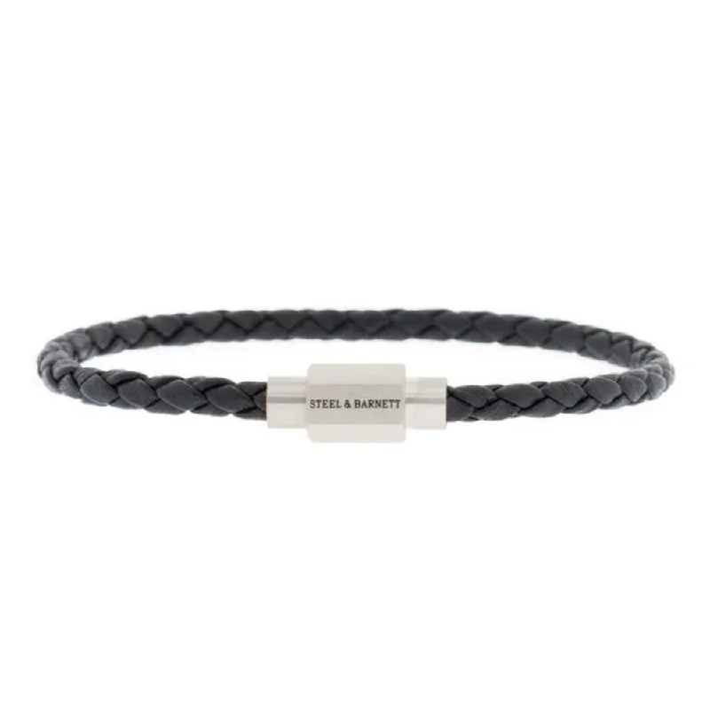 Steel & Barnett Men's Leather "Luke Landon" Bracelet