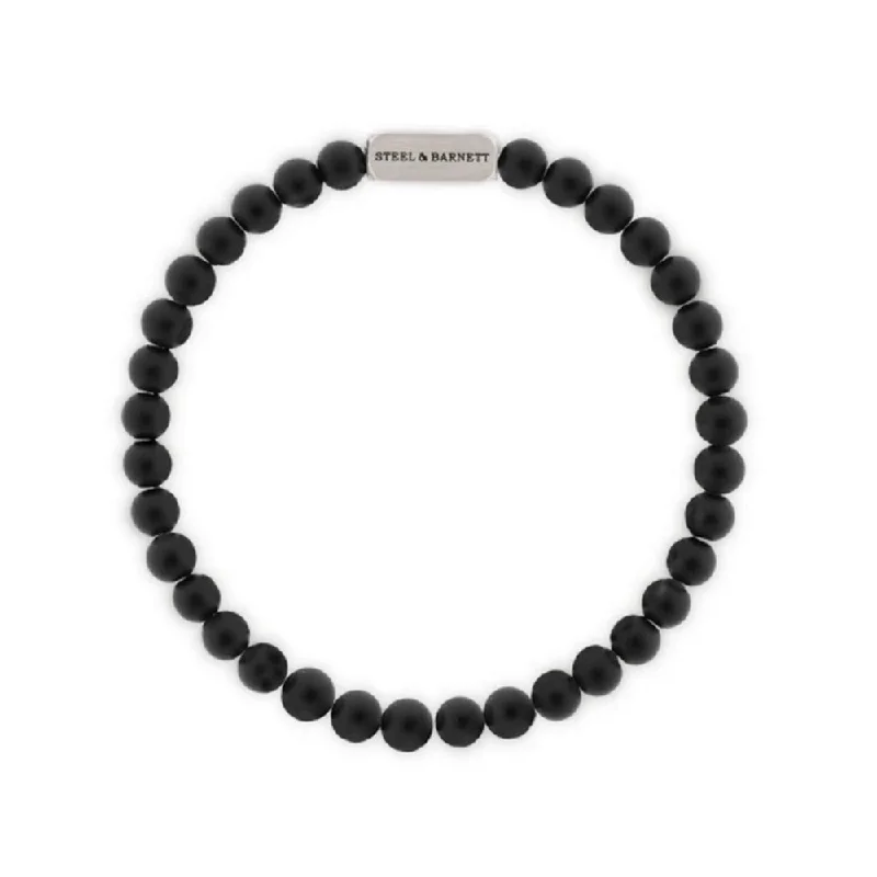 Steel & Barnett Men's "Natural Ned" 6mm Round Gemstone Bracelet