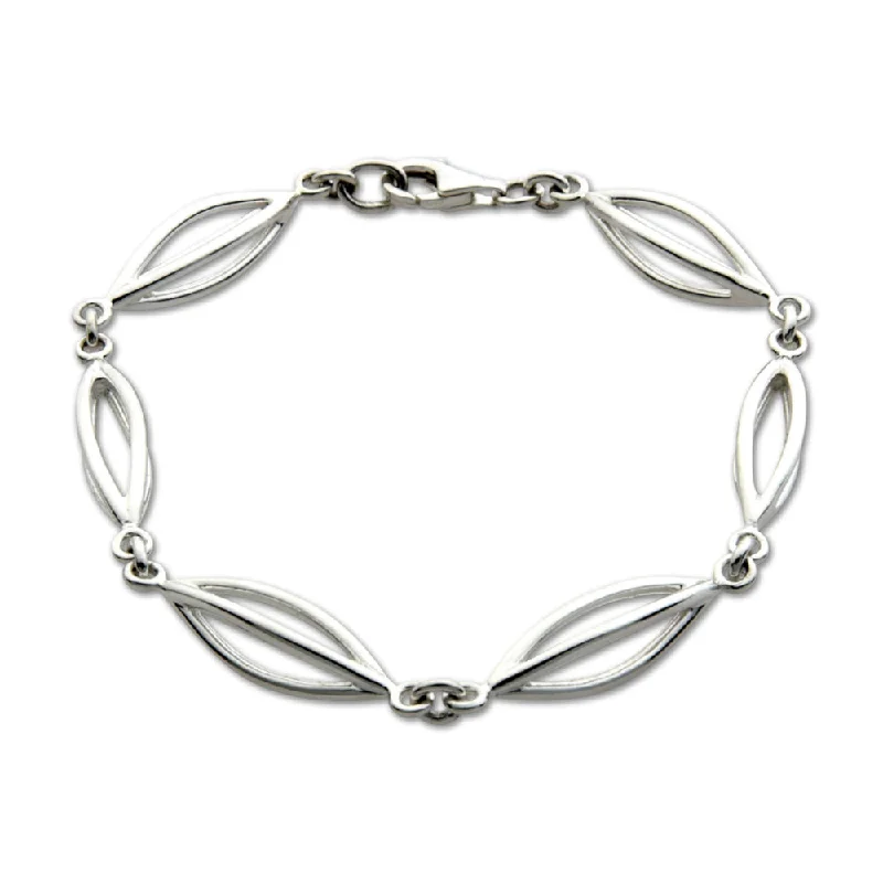 Sterling Silver Open Wire Pods Bracelet